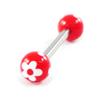 [H9274] - Red 'Flora' Tongue Piercing