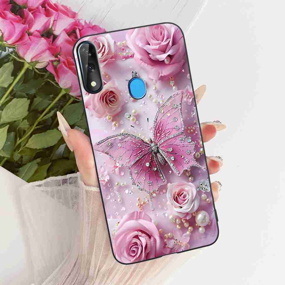 Для ZTE Blade V10 2019 6.3" Чехол Милый Мультяшный Кот Силиконовый ТПУ Черный Чехол Для ZTE Blade v10 V 10 2019 Чехлы Для Телефона Бампер