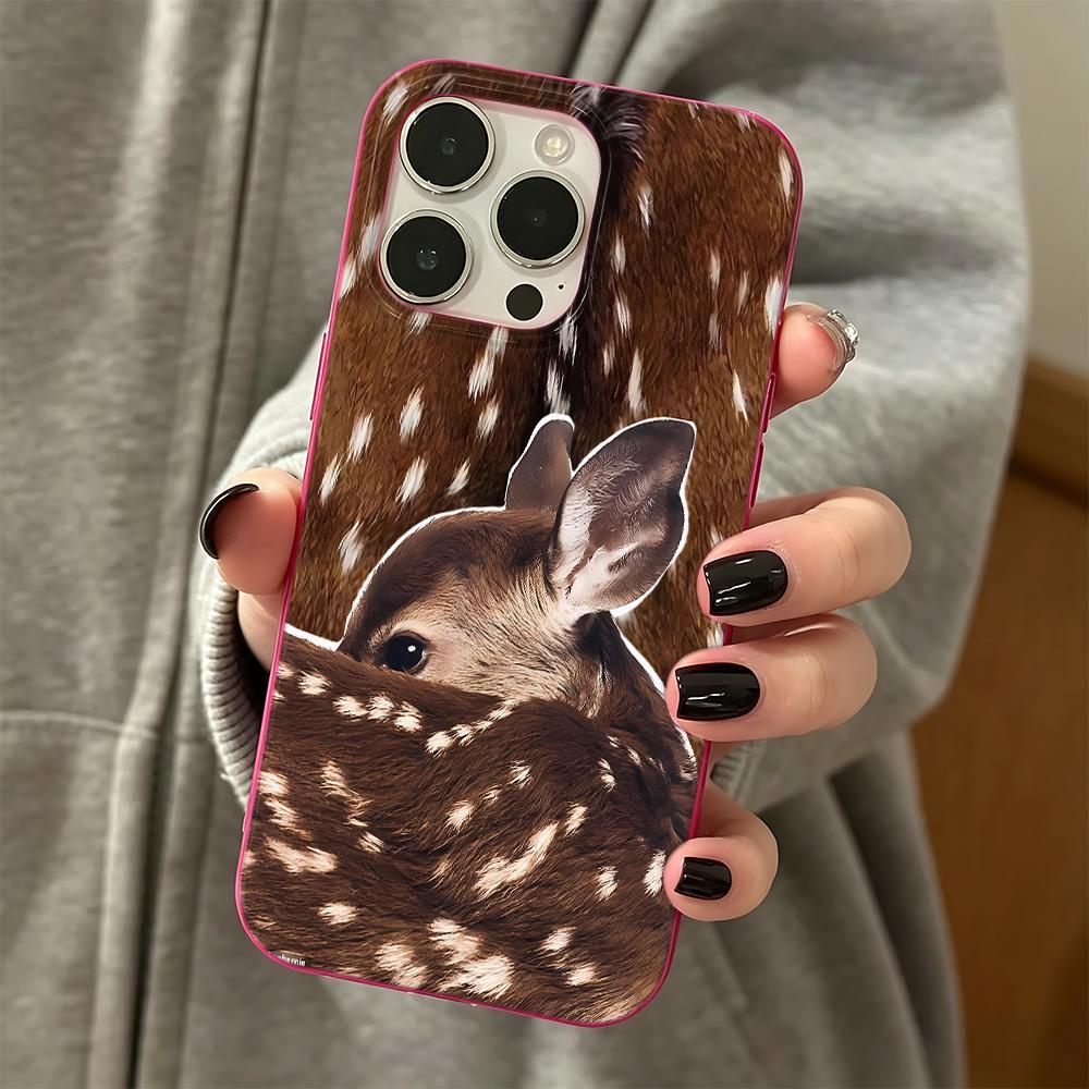 Красивый чехол для телефона с рисунком оленя высокого качества для iPhone 17Air 14 Pro Max 13 11 12 17 16 15 Мягкие чехлы Ударопрочный Coque