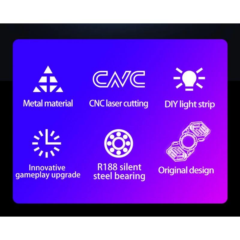 729 световых эффектов, комбинации, спиннер, металлические игрушки для мужчин, вращающийся гироскоп, напальчник, антистресс, EDC, подарки для снятия стресса