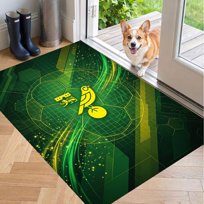 Soft Floor Carpet Norwich City Football Pattern Area Rug Decorative Mat For Home Room Decoration
