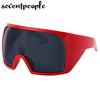 Oversized Punk Sunglasses Women Luxury Brand Designer Sports Sun Glasses For Men Fashion One-Piece Sunglass Outdoor Sport Goggle