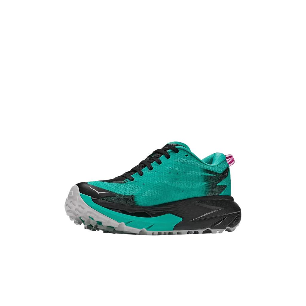 Women's Sneakers HOKA ONE ONE Mafate 5 Mountaineering & Hiking Shoes Women's Low-top Black/Electric Glow Aqua