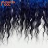 FASHION IDOL 24 Inch 300g Crochet Hair Synthetic Water Wave Braiding Hair Extensions Ombre Rainbow Fake Hair Deep Wave Curl Hair