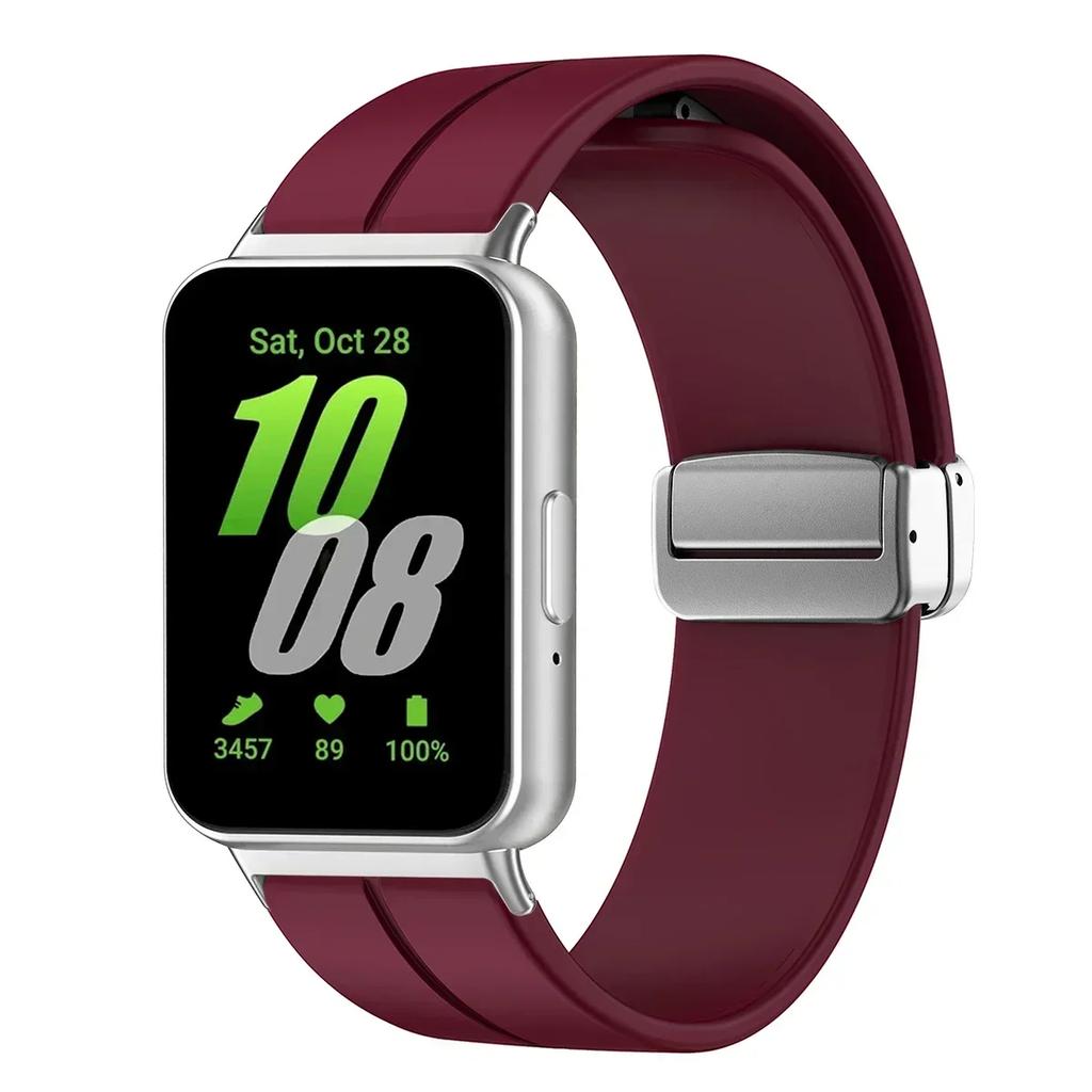 Silicone Strap For Samsung Galaxy Fit3 Watch Band Magnetic Buckle Wristband For Samsung Galaxy Fit 3 Bracelet Replacement Correa