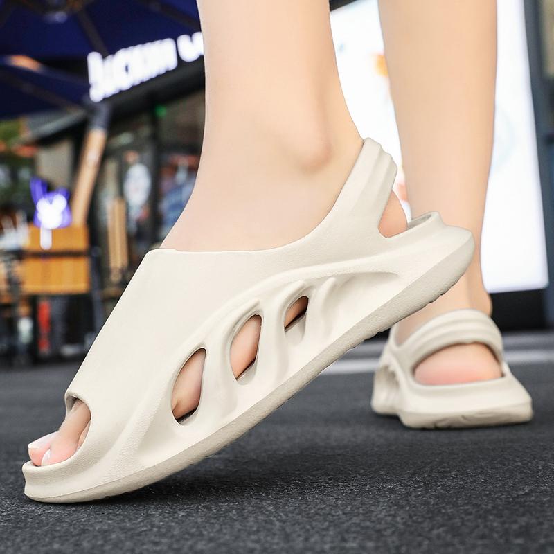 Модные стильные парные сандалии из ЭВА, нескользящие, для улицы, мужские тапочки, мягкие, удобные, легкие, мужские сандалии, тапочки, мужская и женская пляжная обувь