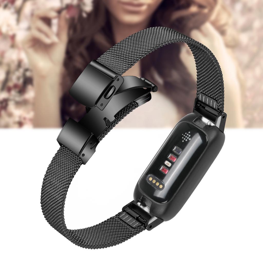 Для Fitbit Inspire 3 Миланский ремешок из нержавеющей стали для смарт-часов, сменный браслет на запястье с застежкой