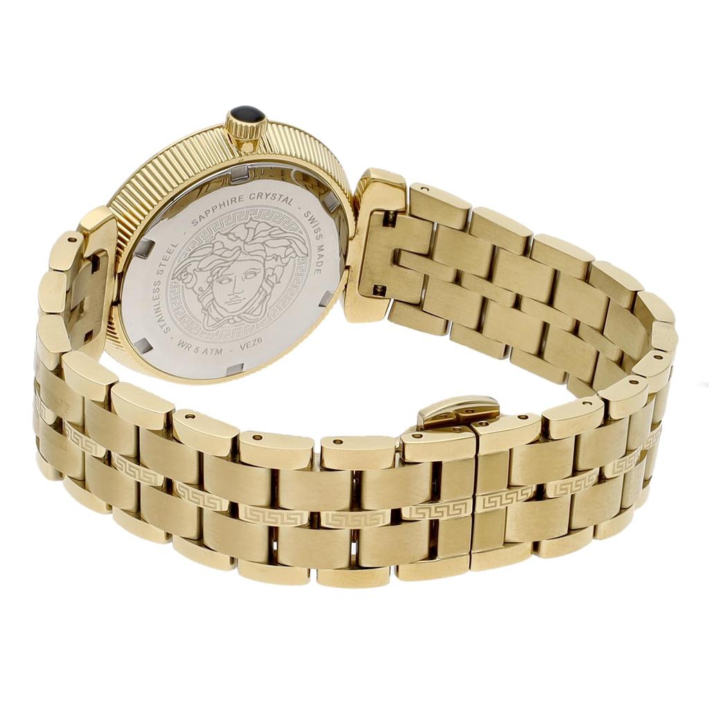 Часы GRECA ICON циферблат из нержавеющей стали сапфировое стекло кварцевые 36 мм швейцарские часы VEZ600621 золото [Versace] серебро/белый женские [Товар]