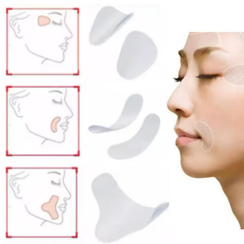 Линия лица, морщины, провисание кожи, подтяжка ленты, линия хмурой улыбки, пластыри против морщин на лбу, антивозрастная наклейка