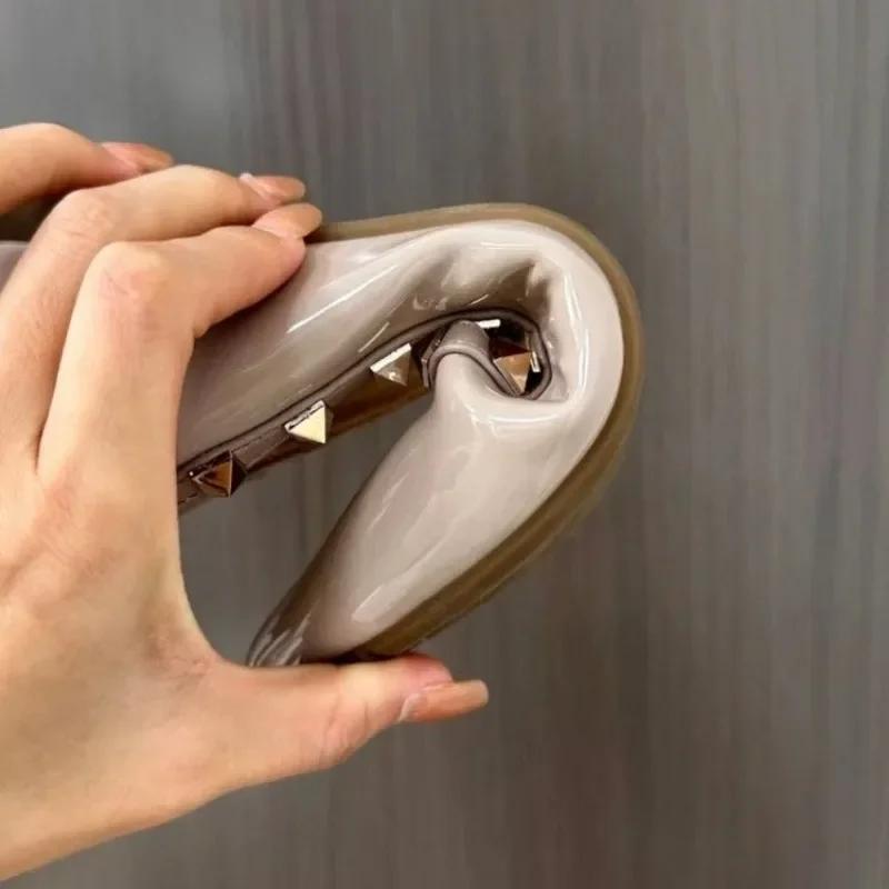 Популярные Классические Черные Лаковые Туфли-лоферы Балетки Белые Туфли Мэри Джейн для Ходьбы Вождения