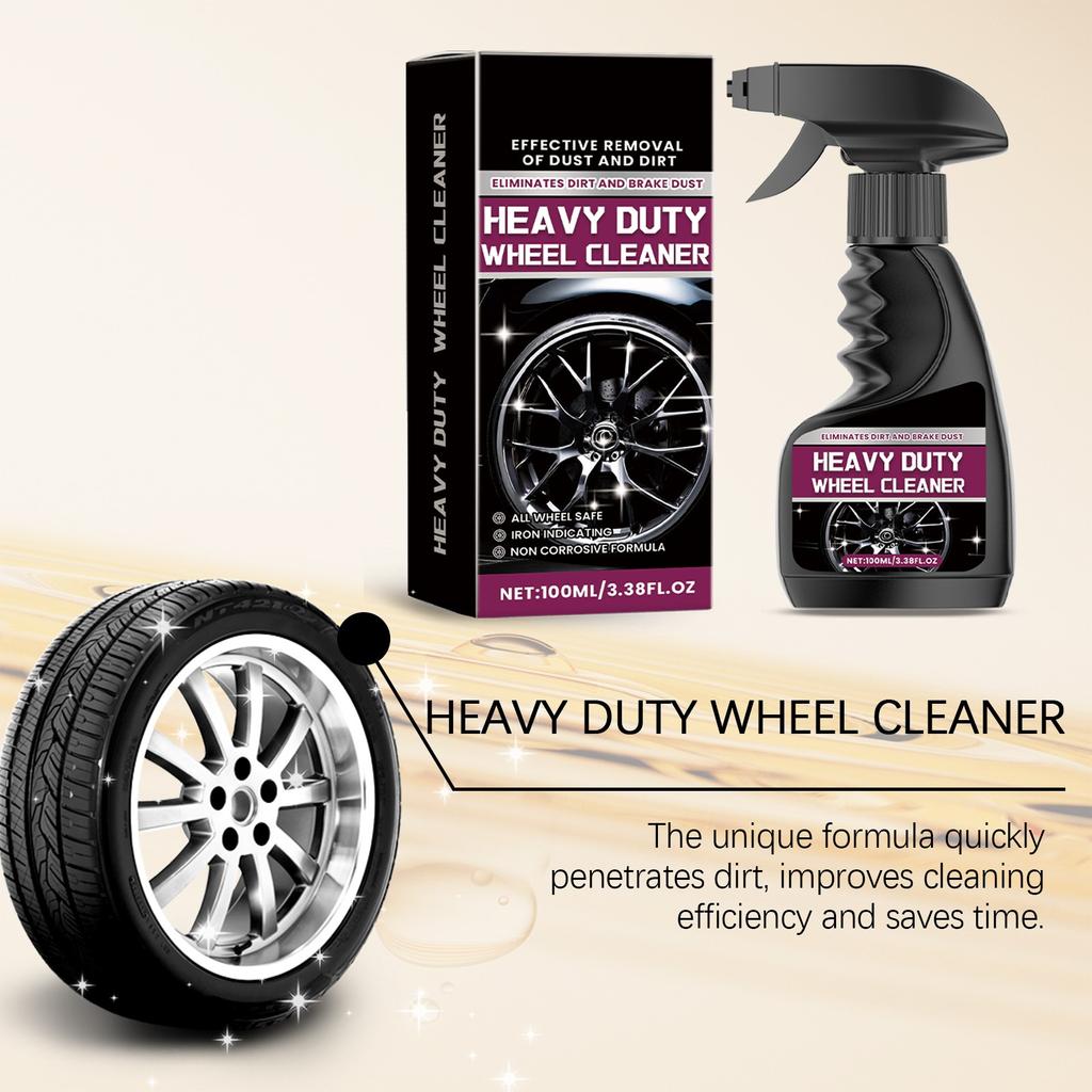 Heavy Duty Wheel Cleaner Car Rim Cleaner Wheel Collector All Wheel Safety Non-corrosive Formulation, Car Cleaning Care Spray,120ML