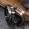Silicone Titanium Steel Men's Hip-Hop Punk Style Stainless Steel Bracelet