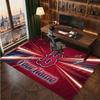 Boston Red Sox Personalized Crystal Velvet Carpet, Customized Name Text Soft Anti‑Slip Rug for Living Room Bedroom