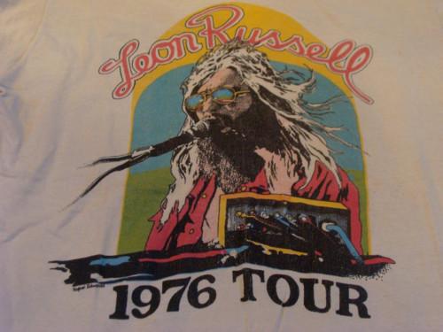 Новая белая мужская хлопковая футболка унисекс Leon Russell 1976 Tour Concert S-234XL