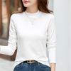 Women's Solid Color Velvet Turtleneck Long-Sleeve Shirt - Versatile, Elegant Autumn/Winter Top
