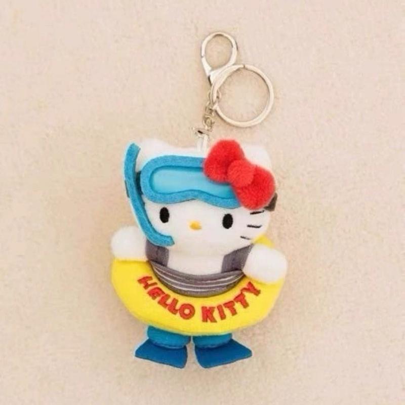 Sanrio Plush Keychain outdoor diving swimring series Cartoon Hello Kitty Plushies Toys Pendant Cute kuromi Doll Holiday gift