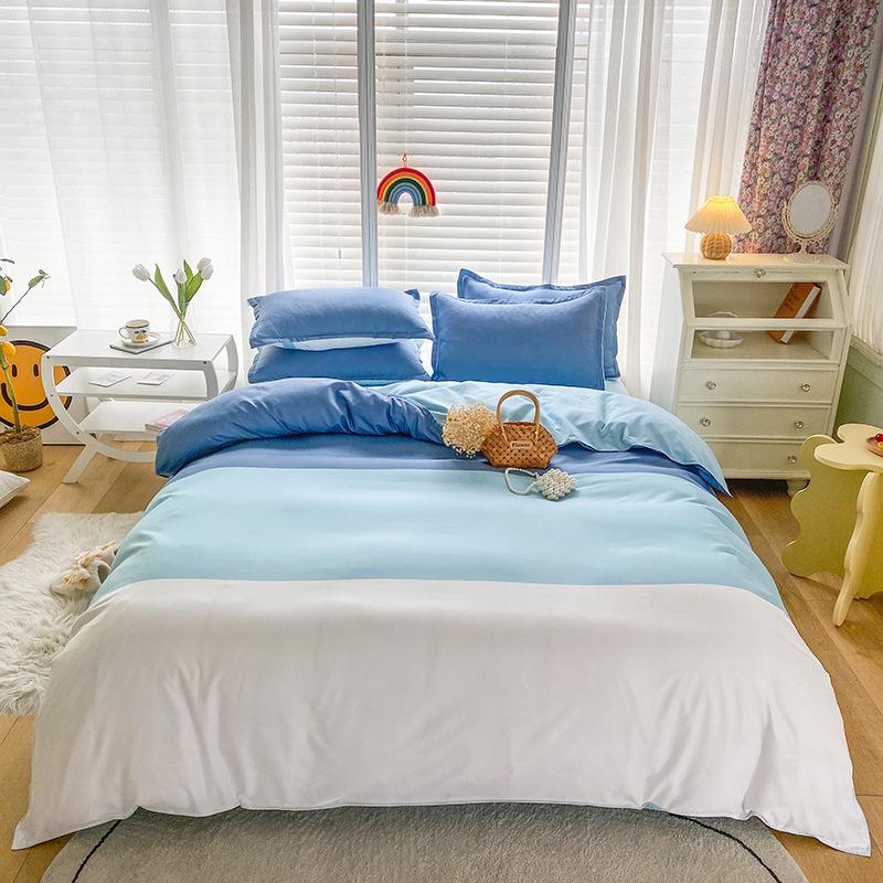 Домашний текстиль Grinding Комплект из четырех предметов, простыня пододеяльник, односпальный комплект постельного белья из трех предметов для общежития