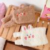 Korean Style Cute Blush Rabbit Plush Scarf: Women's Sweet, Warm, Thickened Lamb Wool Neck Warmer