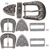 Vintage Style Handmade Carving Alloy Waist Belt Buckle Set for Collar Saddle Accessories40mm