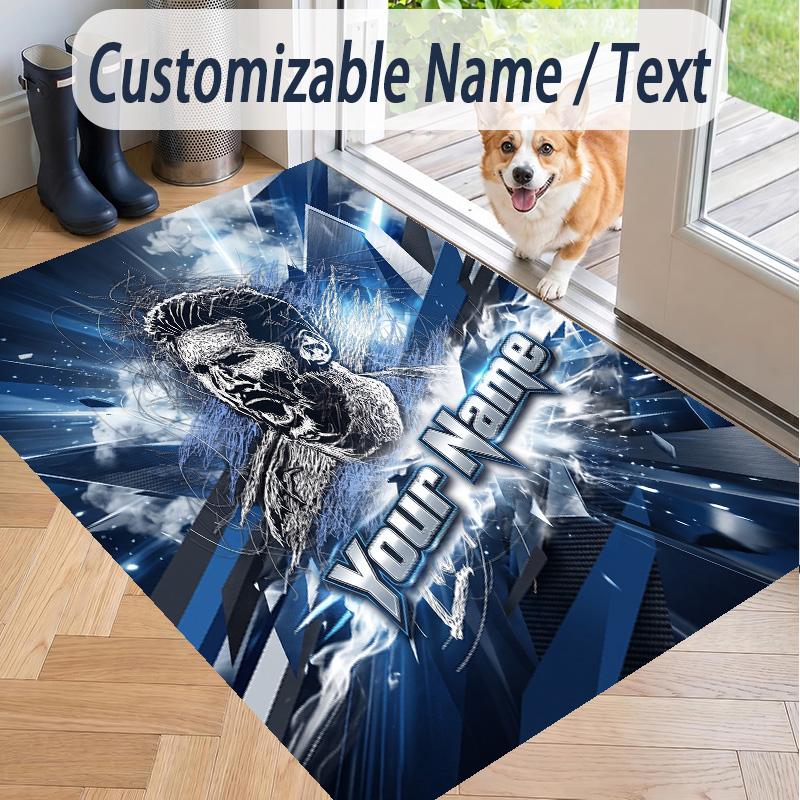 Custom Text Printed Rug Lionel Messi Non Slip Floor Carpet For Home Room Decor