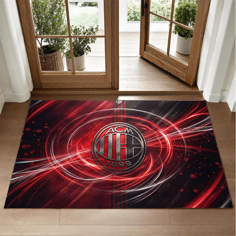 Ковер из хрустального велюра в дизайне AC Milan, мягкий декоративный коврик для прихожей спальни