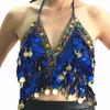 Women Dance Wear Nightclub Tassel Belly Dance Bra Halter Bra Show Costumes Performance Top