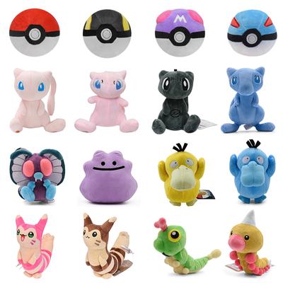 Push Toys Poke Ball Master Отличный ультра-мяч Блестящий Мью Psyduck Furret Peluche Мягкие куклы Подарки на Хэллоуин