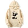 Funny Pug Hoodies Animal Print Unisex Woman Fashion Casual Oversized Hoodie