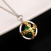 Anime JoJos Bizarre Adventure Steel Ball Run Necklace Gyro Julius Caesar Zeppeli Cosplay Ball Pendant Necklace for Fans Jewelry
