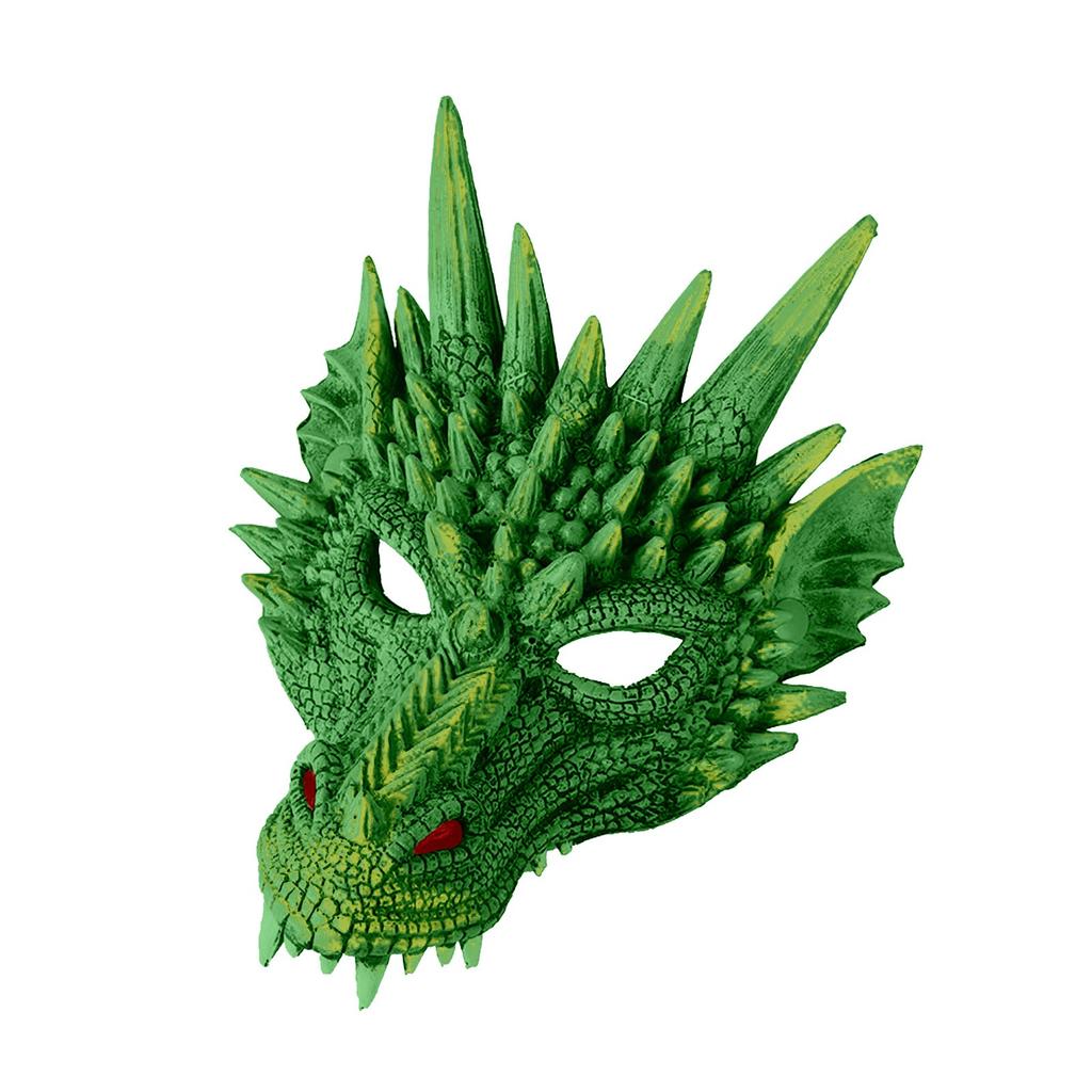 4D Dragon Mask Half Face Mask ,Halloween Costume Party Cosplay Party Decoration