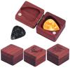 Wooden Guitar Pick Box Lightweight Small Square Pick Box Storage Cases Organizer Musical Instrument Accessory