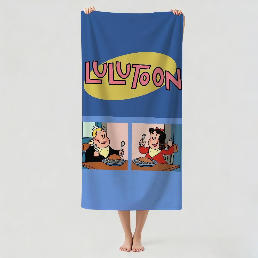 Мультяшное полотенце The Little Lulu Show для сушки и ванны. Подходит для плавания, кемпинга, йоги, пляжа и т. д.