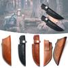 Holster Leather Sheath Holder Camp Outdoor Carry Flashlight Case Belt Loop Case Straight Knife Tool