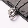 Men's Trendy Hip Hop Full Diamond Double Ring Pendant Necklace