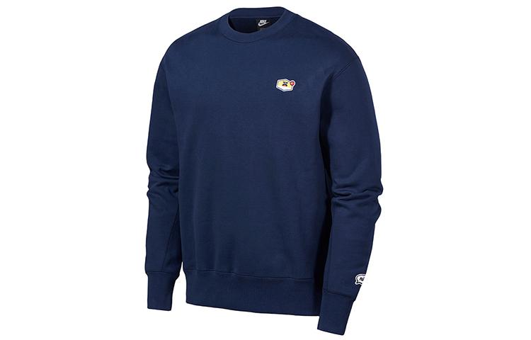 Nike Sweatshirts Men's Deep Navy Blue Crew Neck Moderate Regular CU4264-410