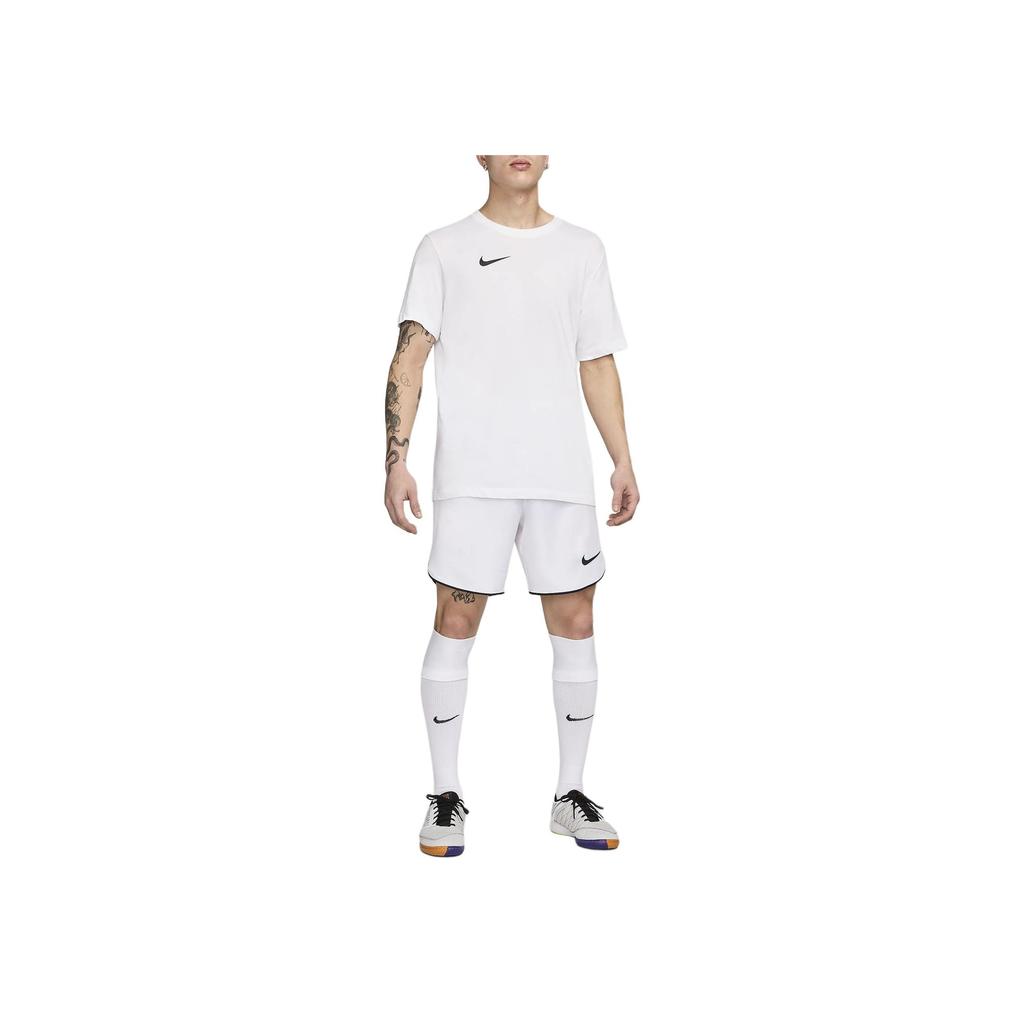 Nike Dri-FIT Logo Embroidered Lace-Up Quick-Dry Breathable Soccer Shorts Men Shorts White DH8112-100