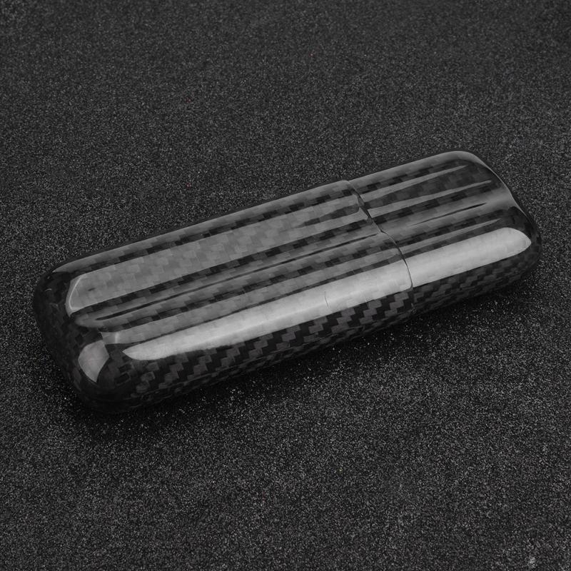 Кейс-хьюмидор для сигар из углеродного волокна, 2-трубный, дорожный, для автомобиля