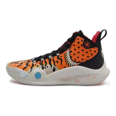 Баскетбольные кроссовки Li Ning CJ-1 McLemore 1 прочные нескользящие среднего размера мужские кроссовки черные оранжевые ABAR019-25