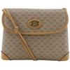Old Gucci Shoulder Bag Micro GG Vintage Beige PVC Women Used