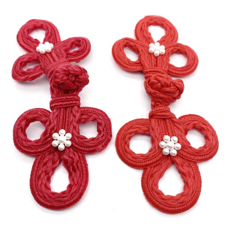 1 шт. Китайский узел в китайском стиле с цветком сливы, сделай сам, аксессуары для одежды ханьфу, ручная работа, пуговица для ципао, жемчуг