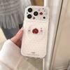 Минималистичный чехол для телефона IPhone 17 Pro Max в корейском стиле, с магнитом, подставкой, милым дизайном вилки и ножа, в горошек