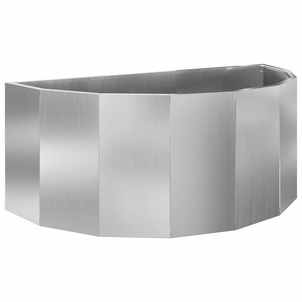 Plant Pot Silver 90 x 45 x 35 cm Galvanized Steel