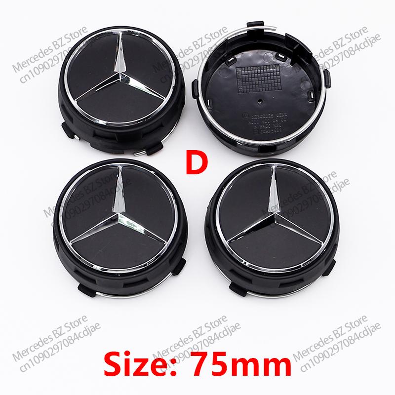 AAVM1 ABS 75MM Car Wheel Center Cap Replacement Hubs Cover Badge For Mercedes Benz AMG A0004000900 Auto Styling Modified Accessories