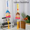 Soft Lotus Little Buddha Plush Figure With Keyring For Bag And Car Decoration
