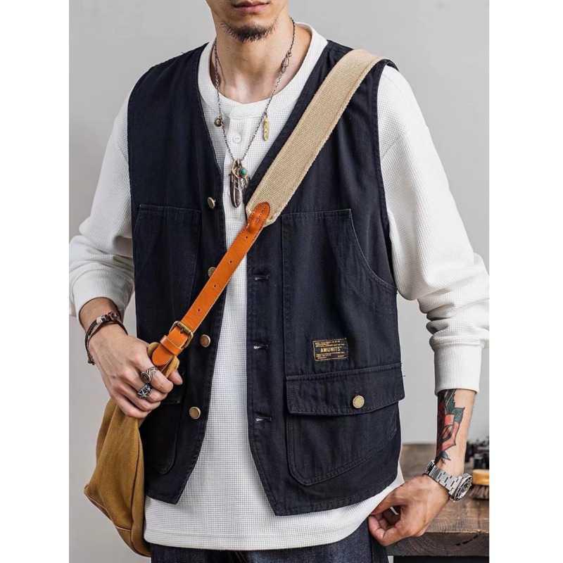 Летний модный многокарманный тактический рабочий жилет