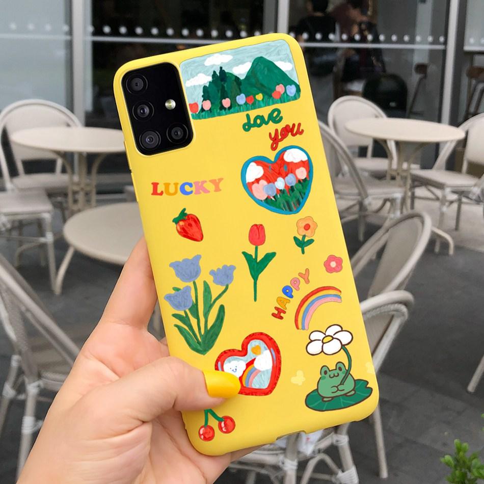 Милый Мультяшный Чехол Для Телефона Samsung Galaxy M51 M31 Конфетный Цвет Мягкий Силиконовый Задний Чехол Для Samsung M51 SM-M515F M31 Prime M315F