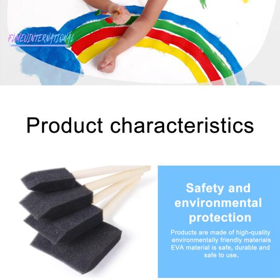 40 шт., губка, кисть для рисования, деревянная ручка-поделки своими руками, детские граффити, окрашивание, детализация, кисть для рисования, принадлежности для инструментов для художественного рисования