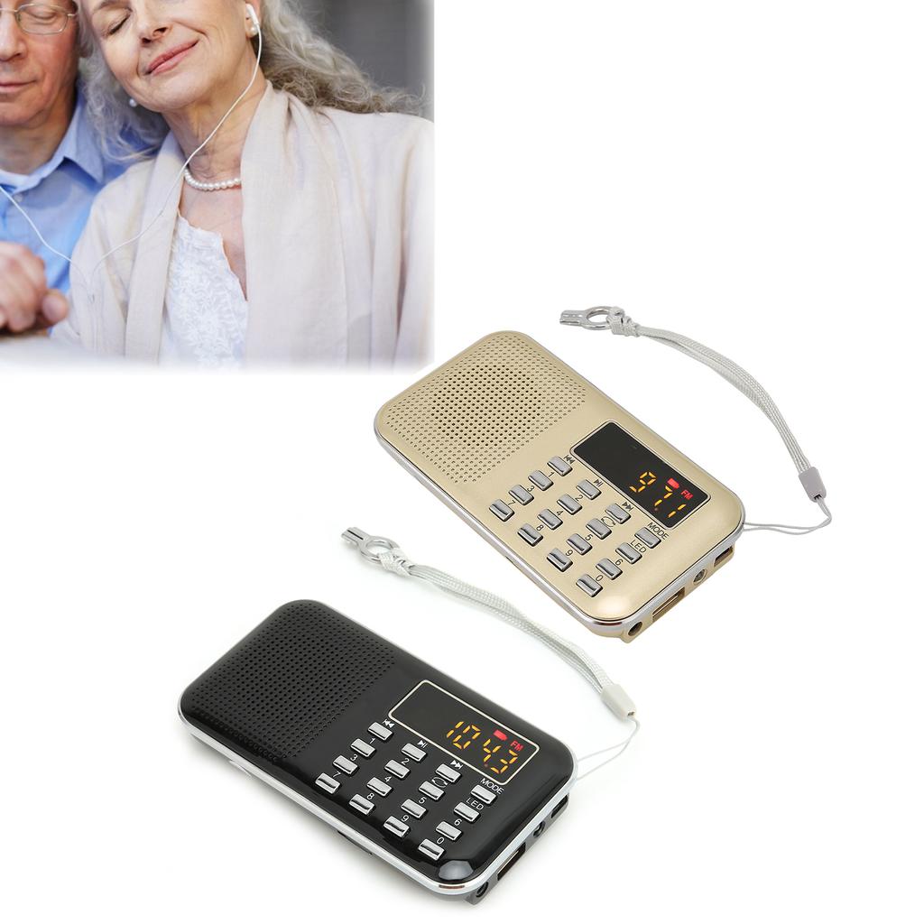 Цифровое радио Портативное радио Сабвуфер Карта MP3-плеер Бас-динамик для пожилых людей