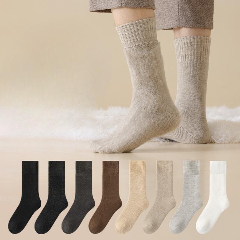 Wool, Fleece, Thickened Warm Men's Socks, Winter Thigh-high Socks, Cashmere and Mid-calf Socks
