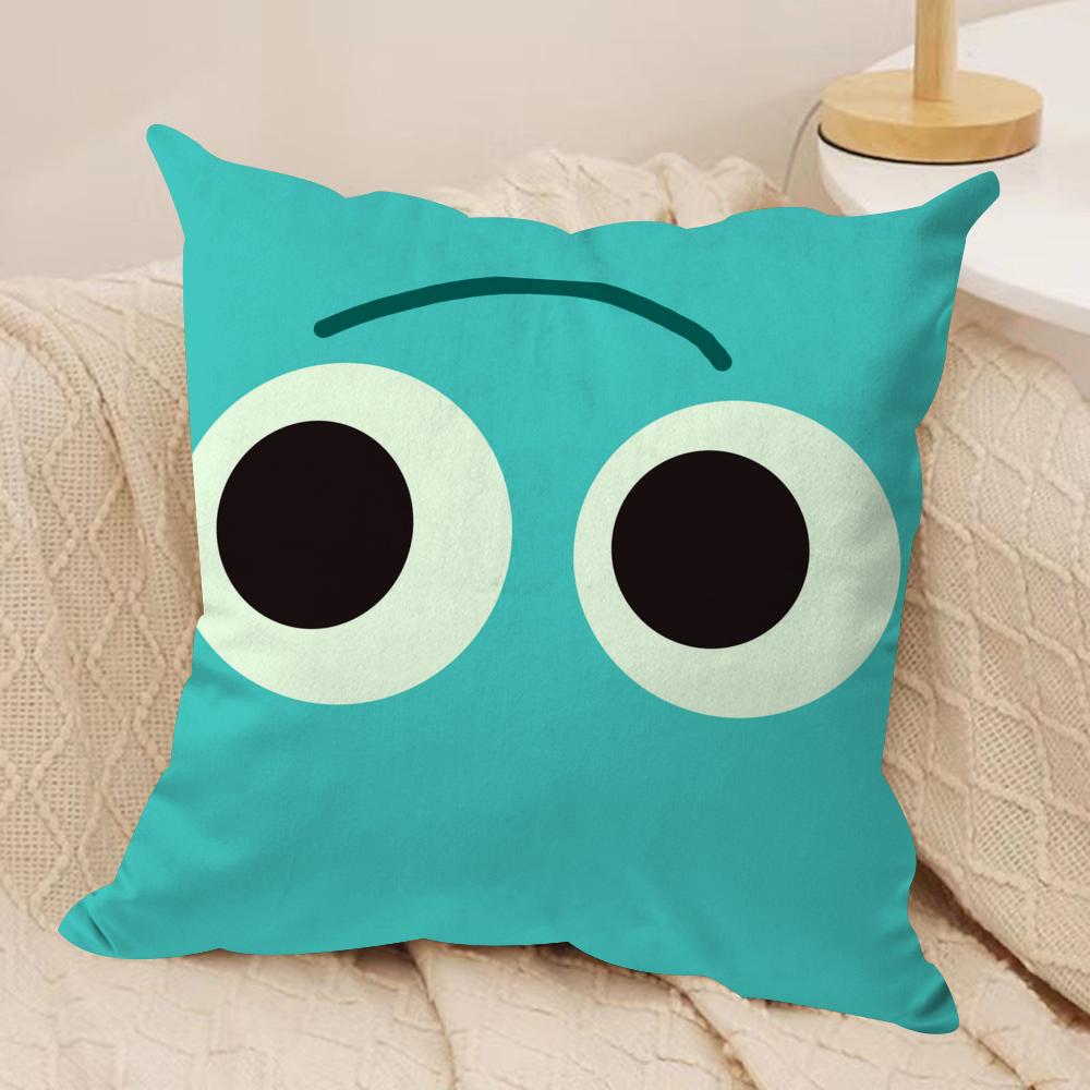 Anime The Bumble Nums Cushion Cover Silky Short Plush DoubleSided Printed Pillow Case for Sofa All Seasons Home Decor Gift